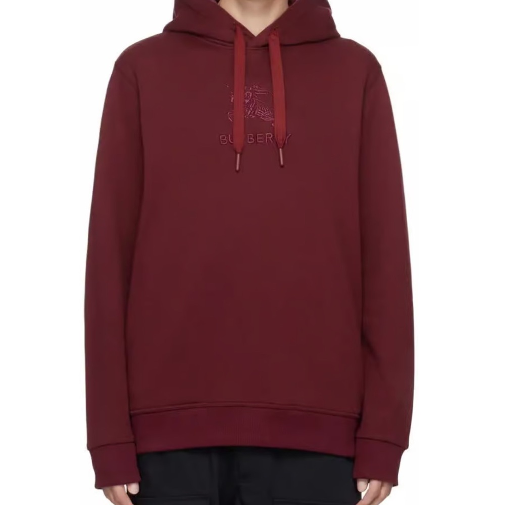 Authentic Burberry EKD hoodie Deep crimson
